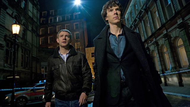 Martin Freeman and Benedict Cumberbatch in Sherlock TV Series