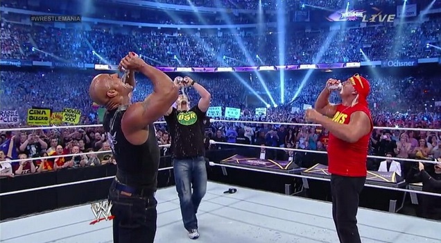 Hogan-rock-undertaker-beer-wrestlemania-xxx