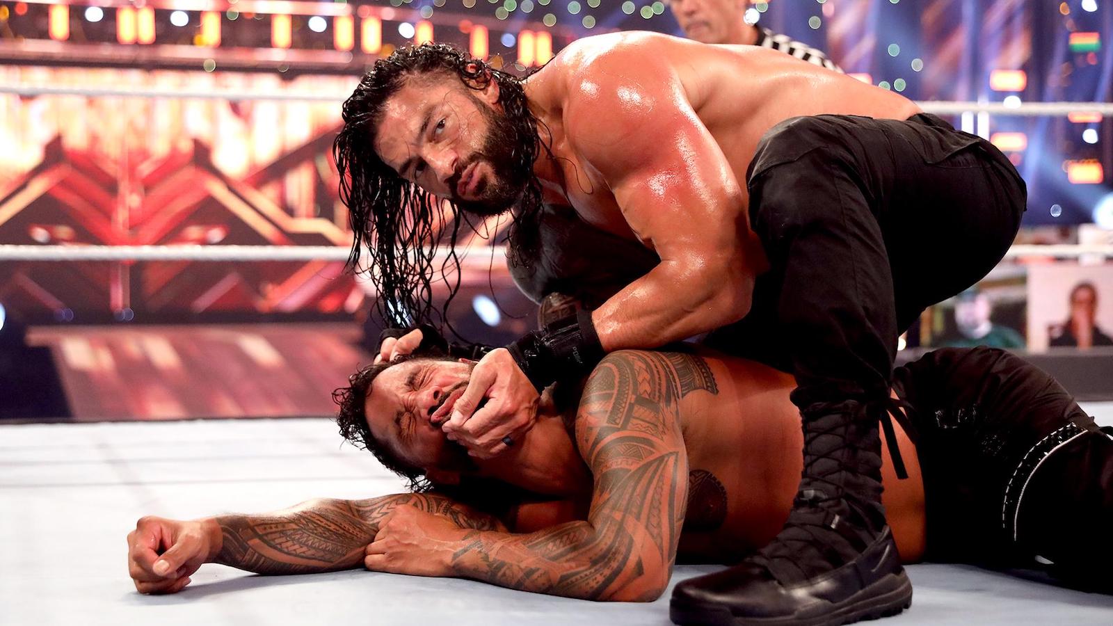 wwe clash of champions 2020 roman reigns jey usos