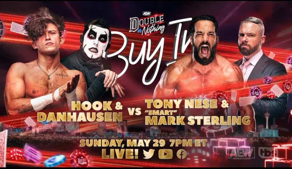carte aew double or nothing 2022 hook danhausen tony nese sterling