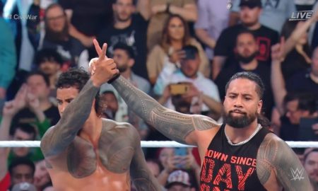 wwe money in the bank usos roman reigns bloodline