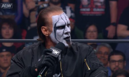 Sting annonce prendre sa retraite après AEW Revolution 2024.