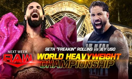 WWE Raw : Seth Rollins affrontera Jey Uso pour le titre poids lourds le 4 décembre.