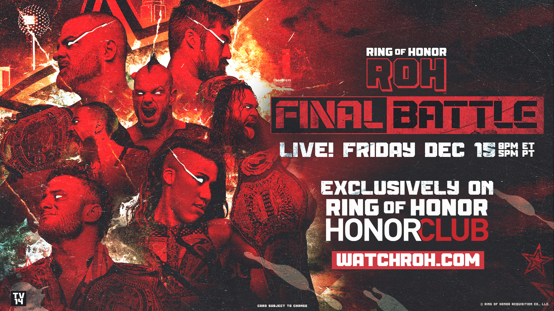 Carte de ROH Final Battle 2023.