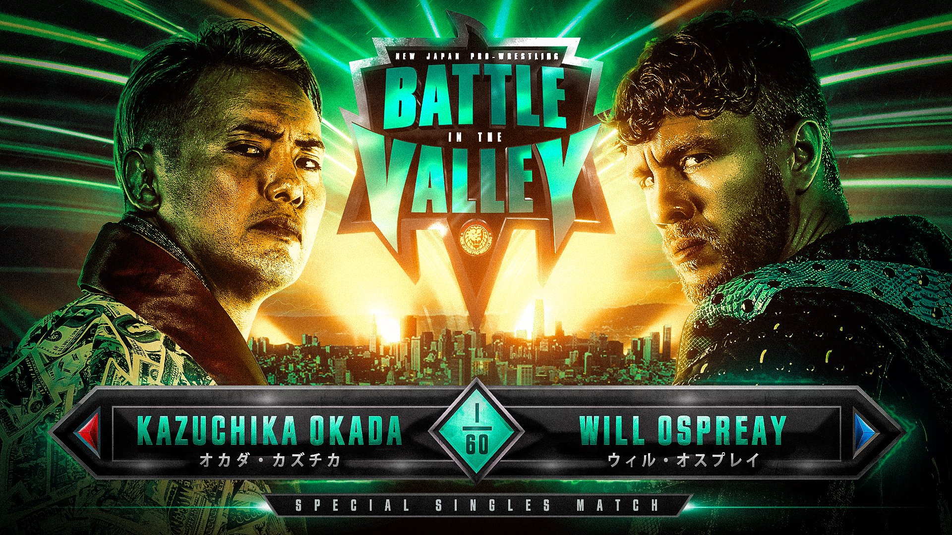 La NJPW annonce Ospreay vs Okada à Battle In The Valley 2024.
