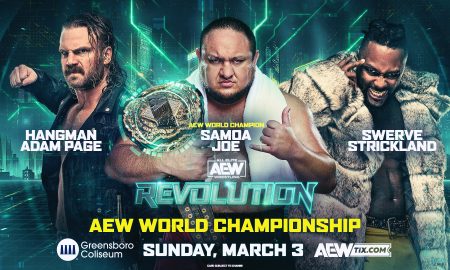 AEW Revolution 2024 : Samoa Joe défendra son titre dans un 3-way.