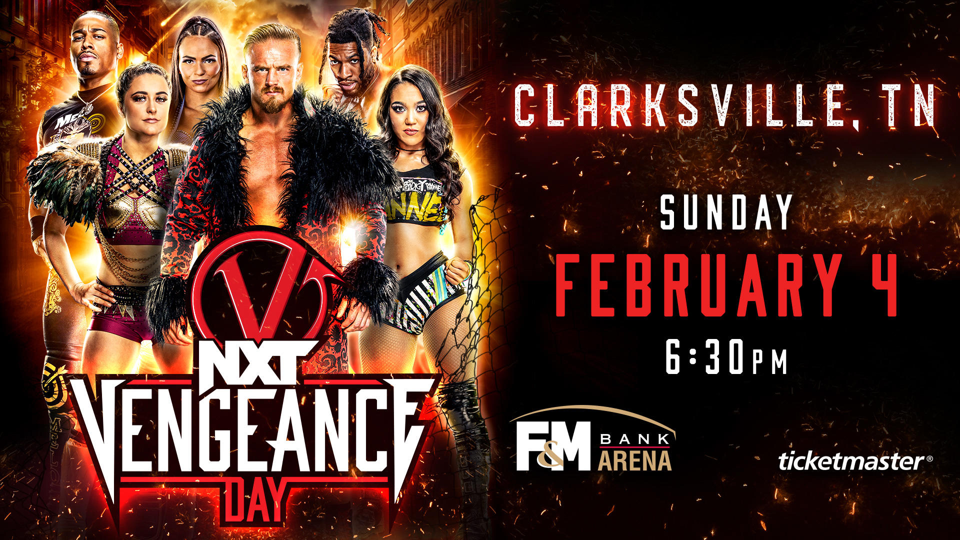 Carte de WWE NXT Vengeance Day 2024.