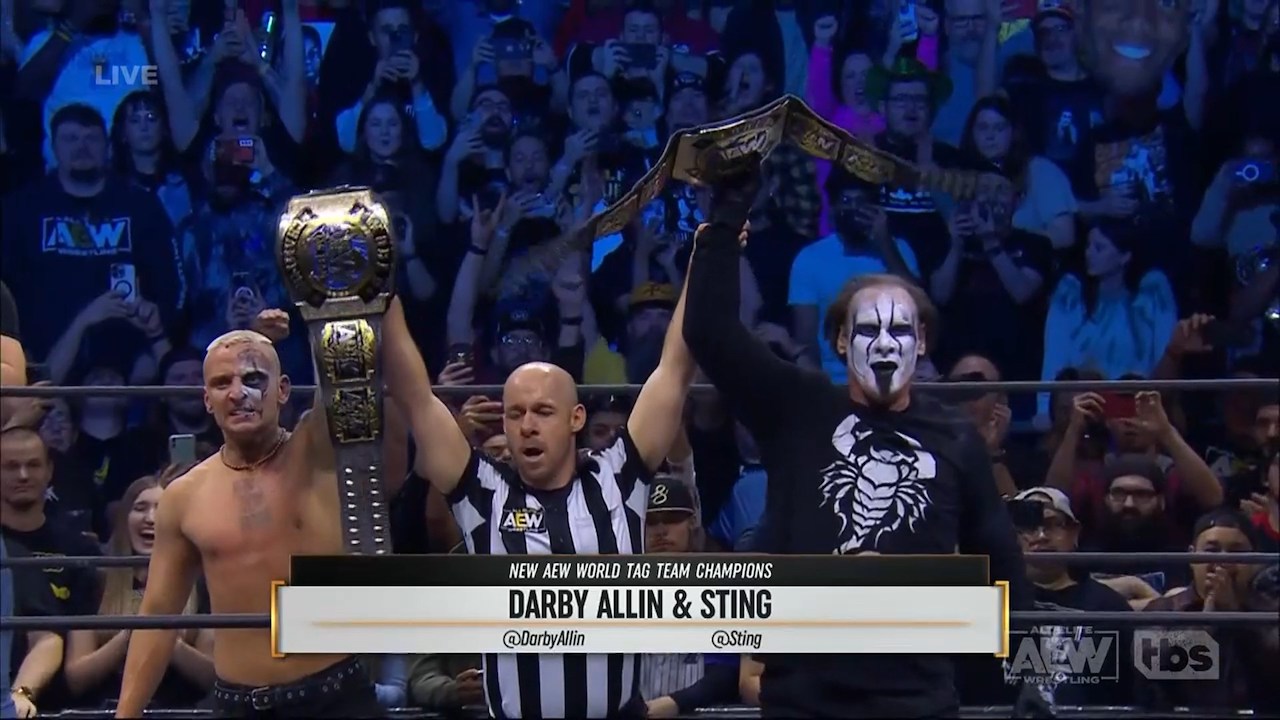 AEW Dynamite : Sting et Darby Allin deviennent champions par équipe de l'AEW.