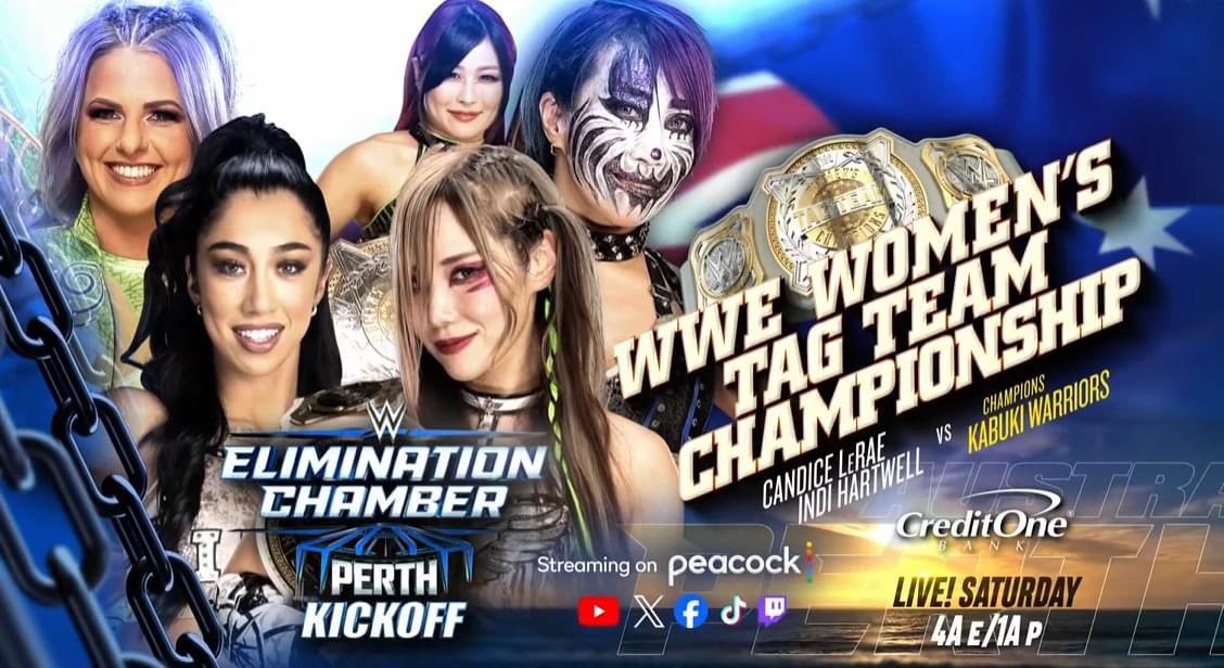 WWE Elimination Chamber 2024 : Les titres par équipe féminins en jeu dans le Kickoff.