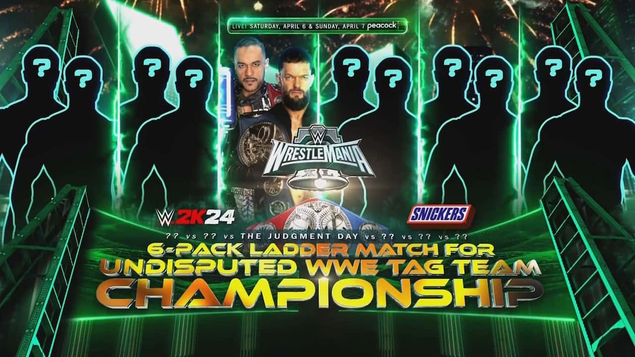 WrestleMania 40 : Les titres par équipe en jeu dans un Ladder Match à six équipes.